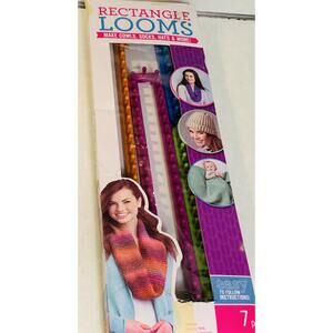 Rectangle Knitting Plastic Looms Set of 4 Colored by Leisure Arts